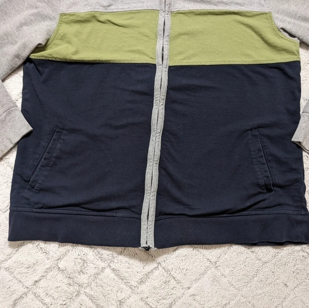 The Territory Ahead Jacket Men's XL Blue Green Gray Color block Full Zip Hooded
